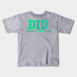 Dissociative identity disorder did awareness solid letter teal and purple Kids T-Shirt